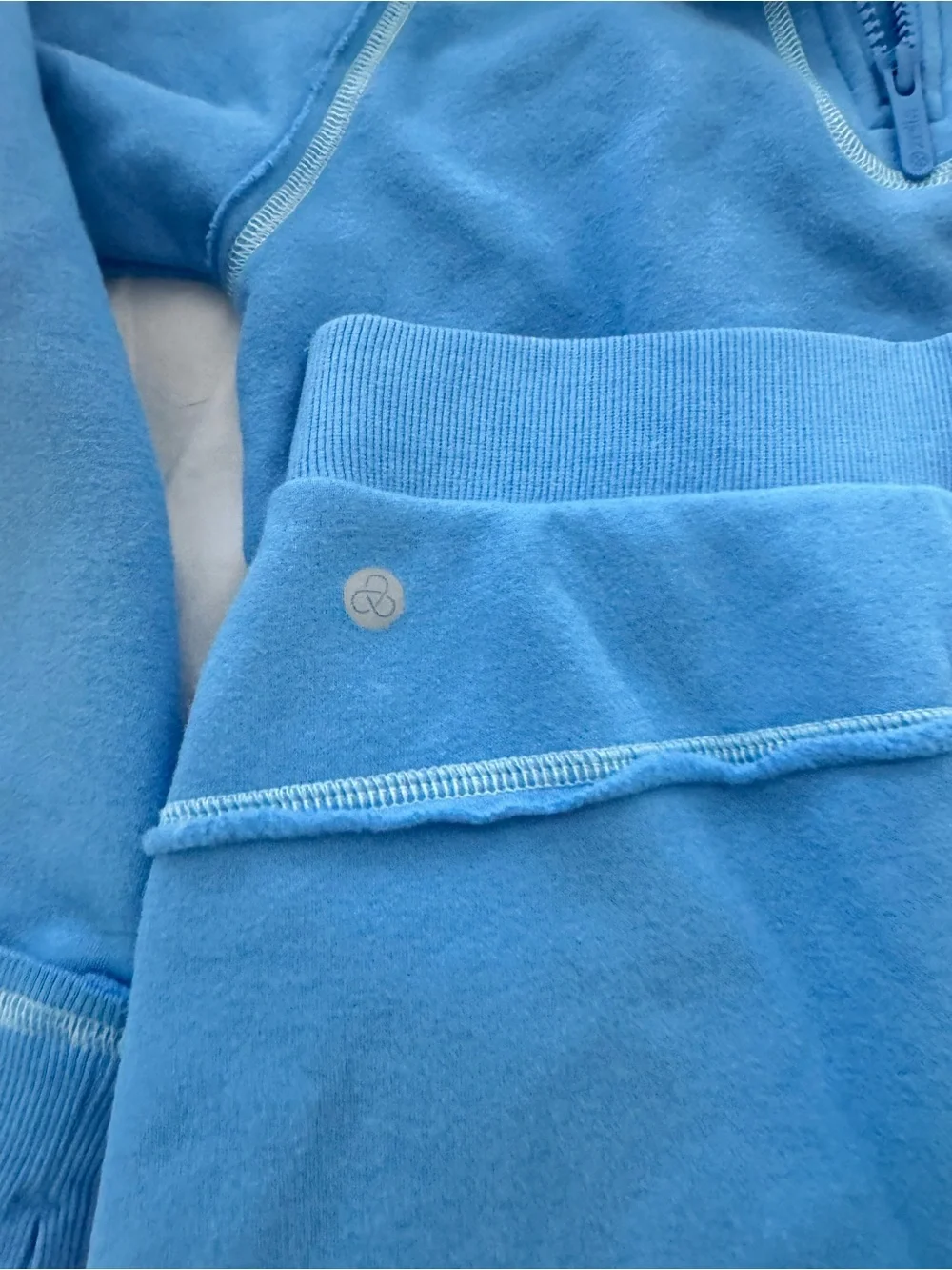 Zella Light Blue Quarter-Zip Pullover + Skort